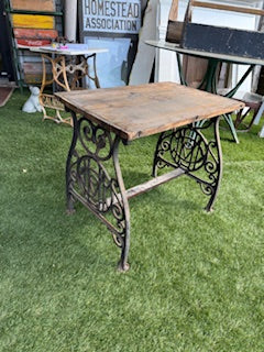 Cast Iron Desk Base Wooden Top CSPI