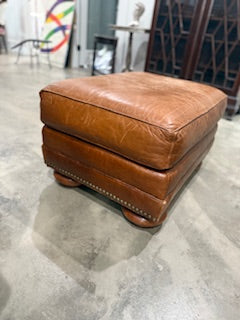Leather Chair and Ottoman ML