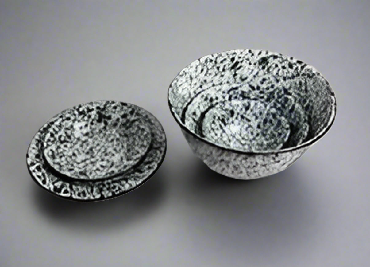 Vtg Enamel Splatter Ware Set ML