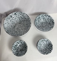 Vtg Enamel Splatter Ware Set ML