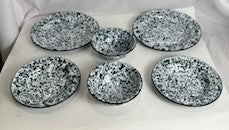 Vtg Enamel Splatter Ware Set ML