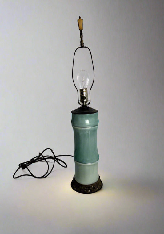 Teal Bamboo Lamp ML