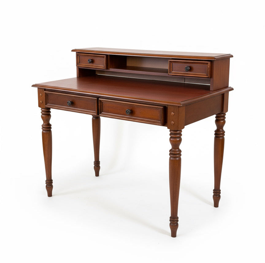 Two Drawer Desk with Top Cubbies