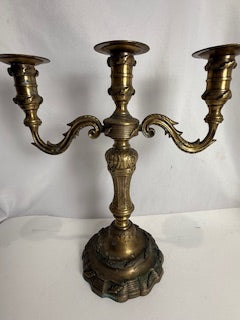 Vintage Brass 3-Arm Candelabra