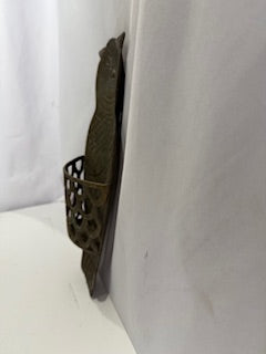 Vintage Brass Owl Wall Hanging