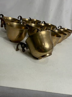 Vtg  Brass Koi Punch Cups (12)