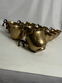 Vtg  Brass Koi Punch Cups (12)