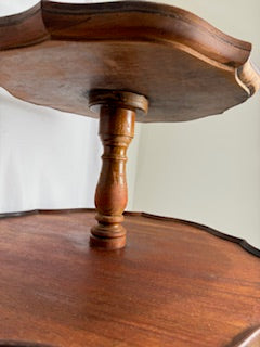 Antique 2-Tiered Pie Crust Table