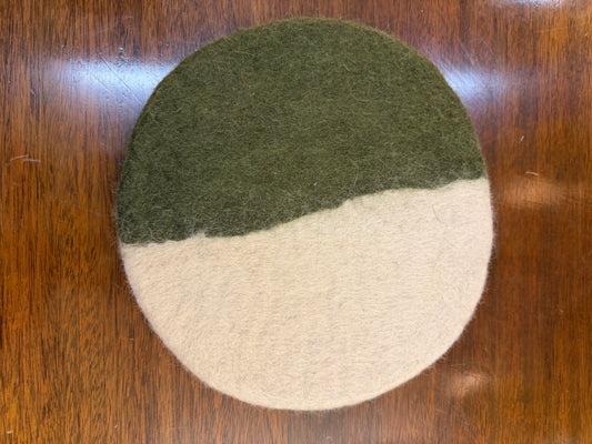 Olive wool kitchen cooking decor pot trivet