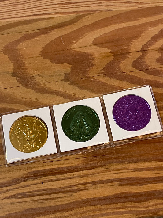 Grab Bag Mardi Gras Doubloon Set of 3