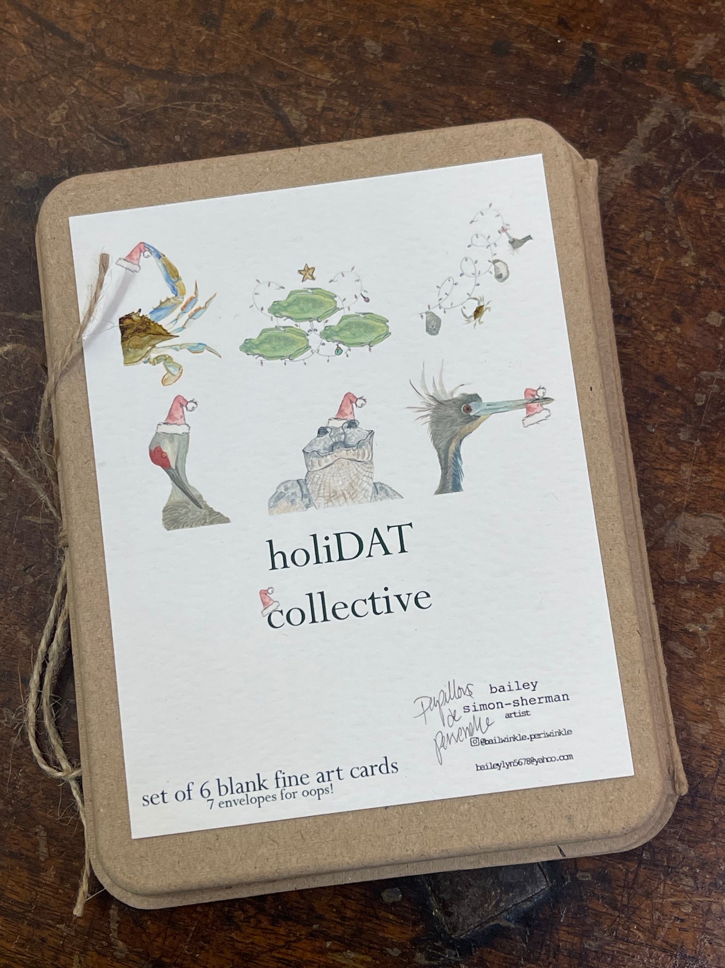 Bailey Simon-Sherman HoliDAT Collective Blank Fine Art Card Set of 6