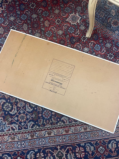 Handpainted Train Desert Rectangular Painting