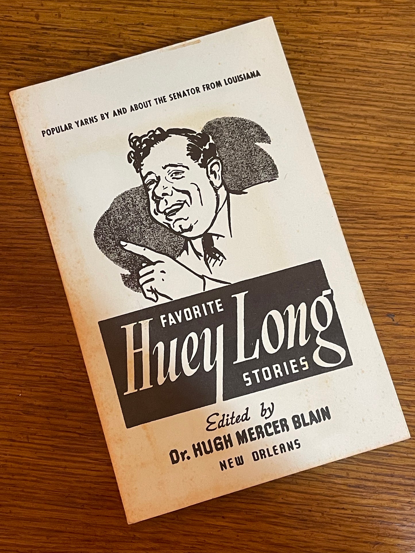 Favorite Huey Long Stories1937 first print paperback book New Orleans