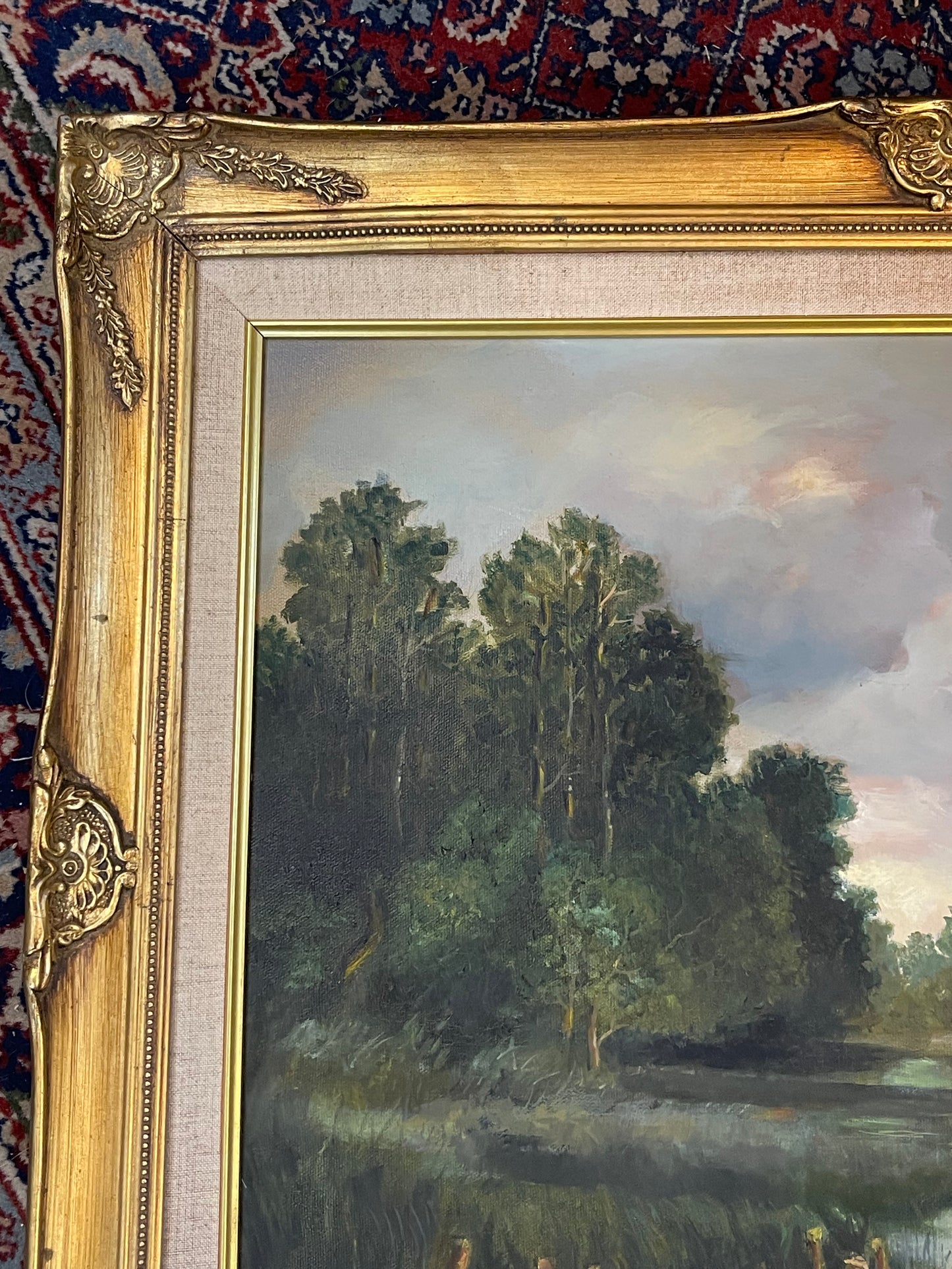 Margie S. Schmidt impressionist oil landscape framed painting