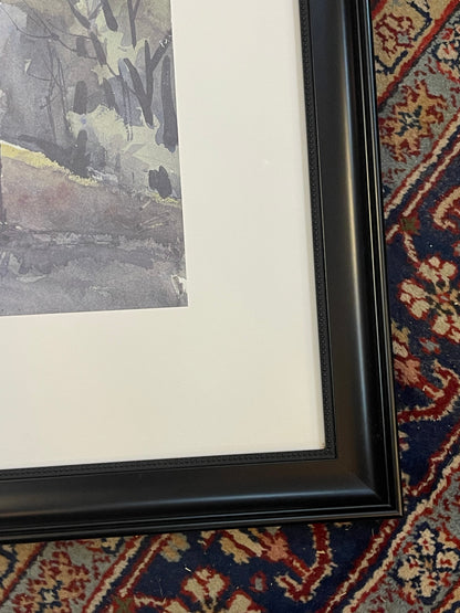 Bob Fagen Michigan Beaver Head Lighthouse framed watercolor painting