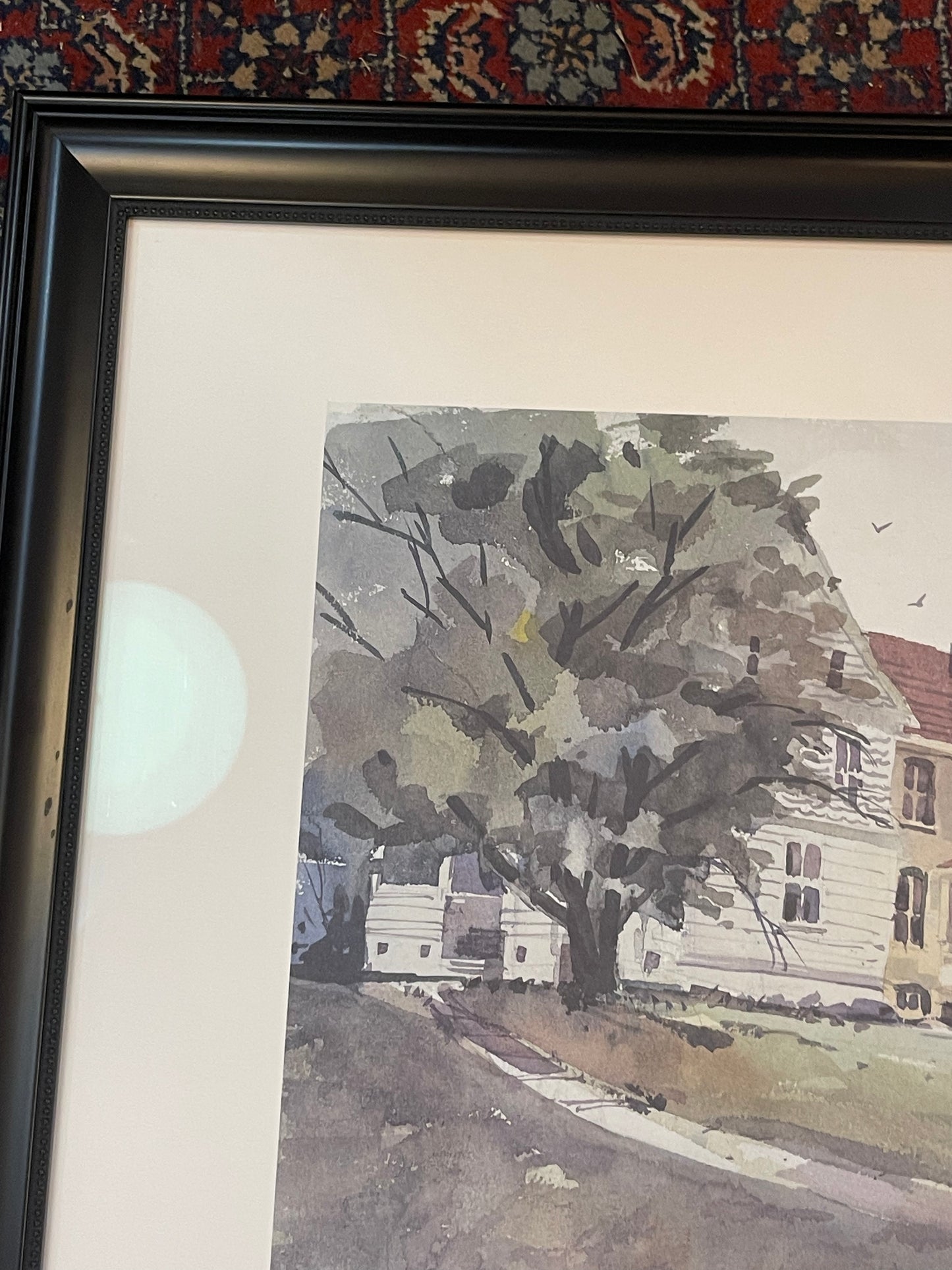 Bob Fagen Michigan Beaver Head Lighthouse framed watercolor painting