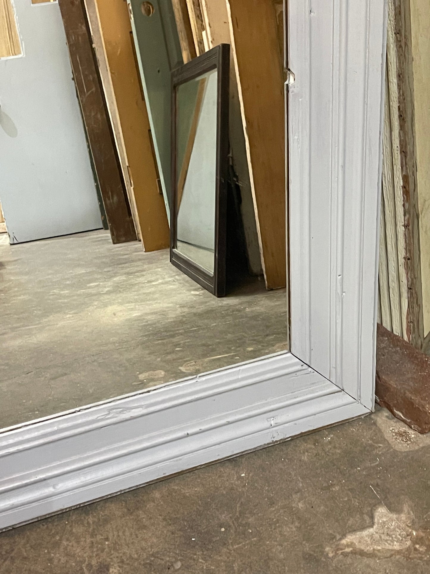 Large Heavy Wooden Mirror