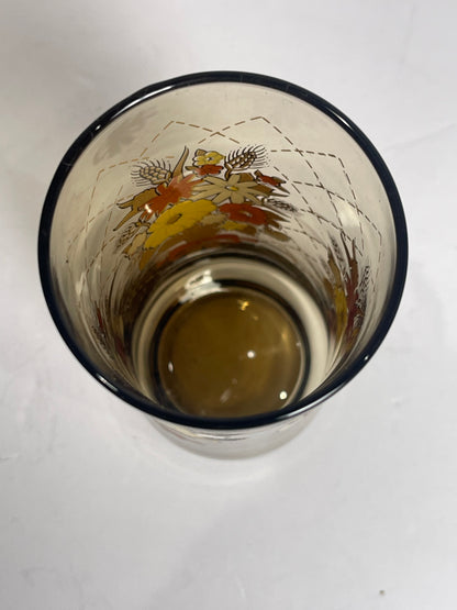 Vintage 1970's Libbey Franco Wheat Pattern high ball juice glasses set of 4 CSSB