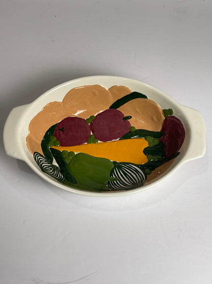 Vintage 1960's Holland Mold Hand Painted Vegetable Serving Bowl CSSB