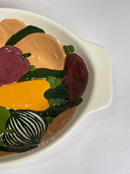 Vintage 1960's Holland Mold Hand Painted Vegetable Serving Bowl CSSB