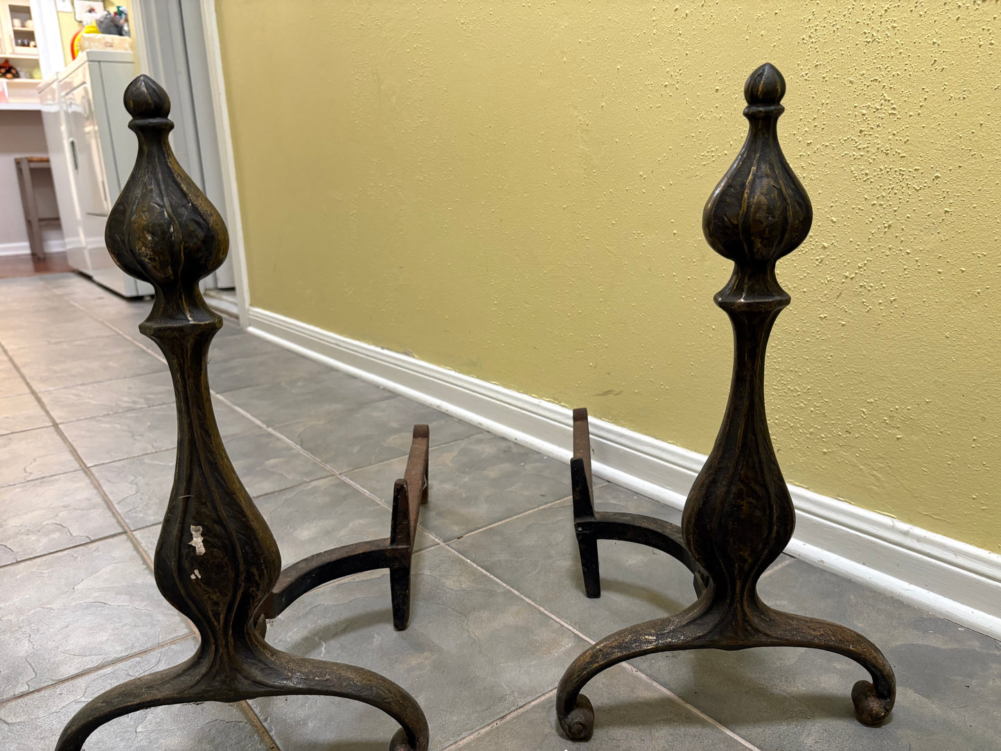 Antq. Andirons(2) CSMS