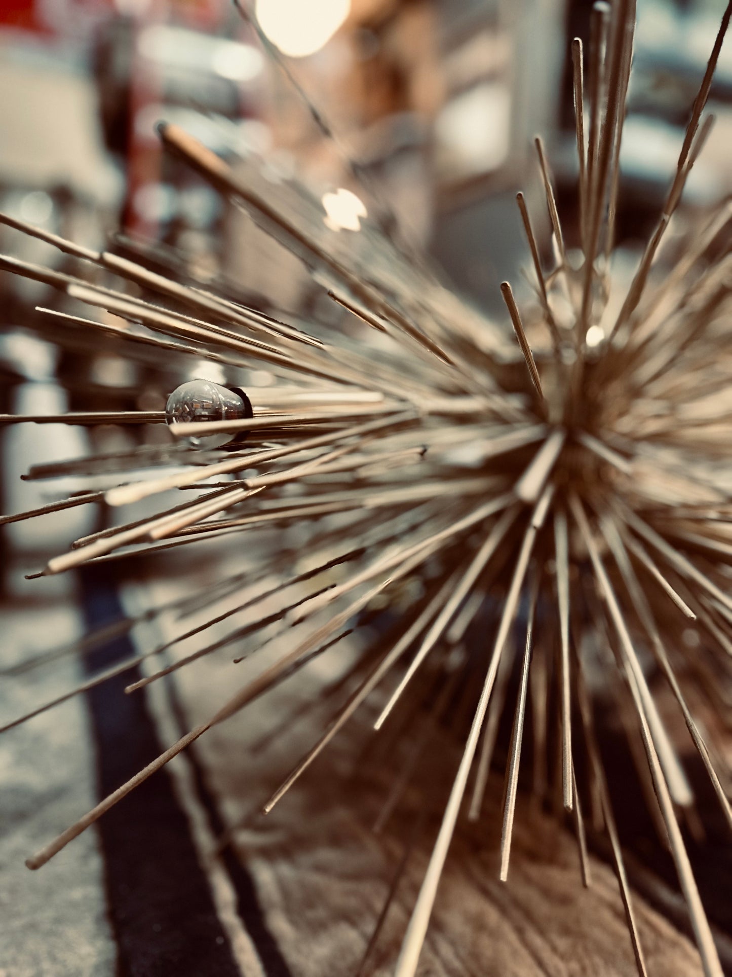 Vtg. Urchin Chandelier CS