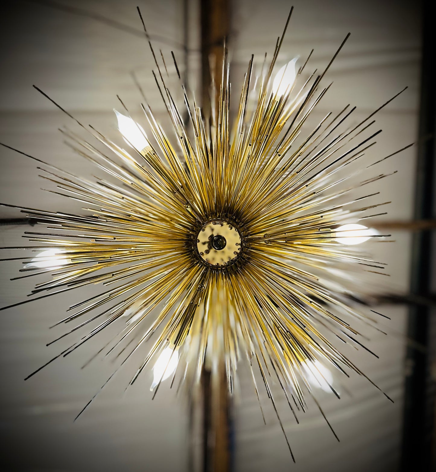 Vtg. Urchin Chandelier CS
