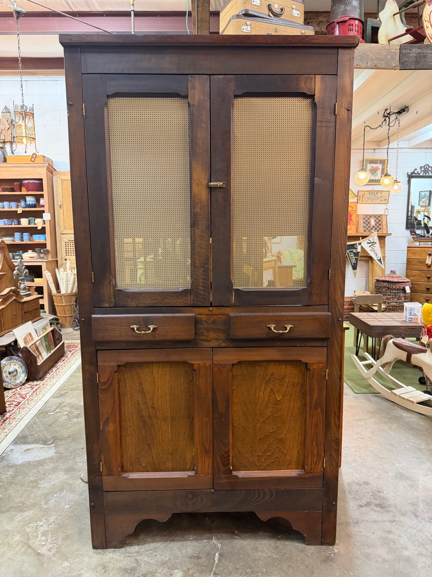 Large Wooden Hutch Cabinet