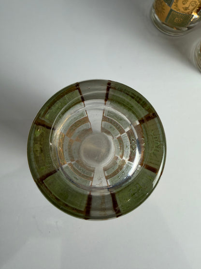 Vintage 60'S MCM Georges Briard 22K Celestial highball barware glasses set of 6 CSSB