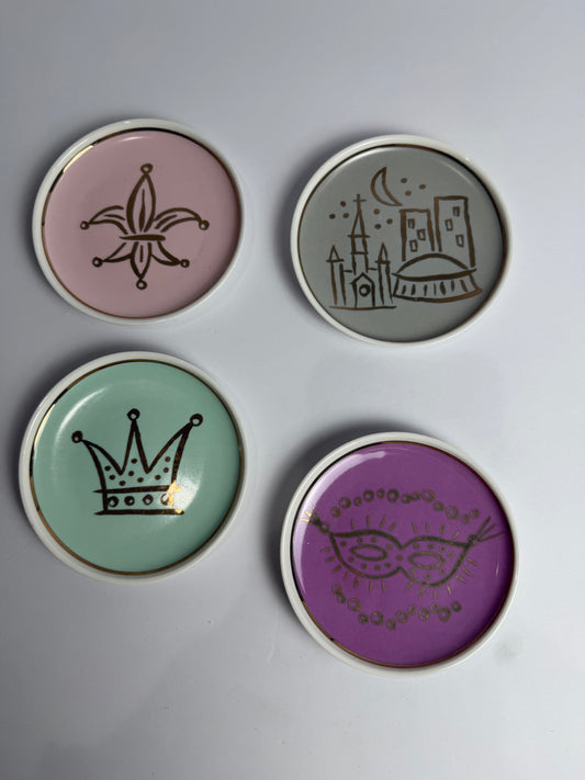 The Parish Line New Orleans Ceramic Coaster Set of 4