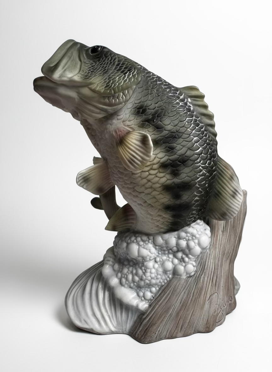 Homco Bass Signed Statue CSBH