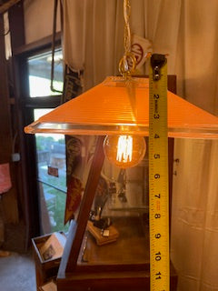 Art Deco Pink Frosted Square Depression Era Light