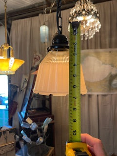 Mid-Century Modern Milk Glass Pendant Fixture