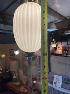 Mid-Century Modern Milk Glass Swag Lamp