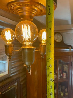 1940's Vintage Three Arm Ceiling Light