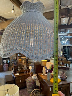 1970's Vintage Wicker Swag Light