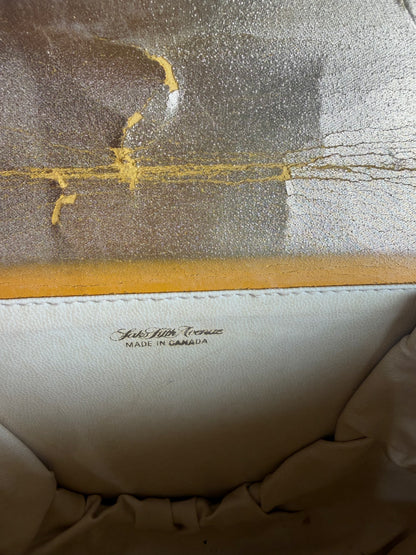 Vintage 1970's Saks Fifth Ave Metalic Gold Crossbody purse CSHW