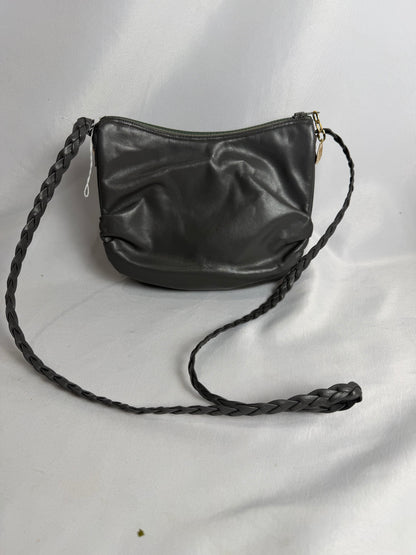 Vintage Morris Moskowitz leather braided strap crossbody purse bag CSHW