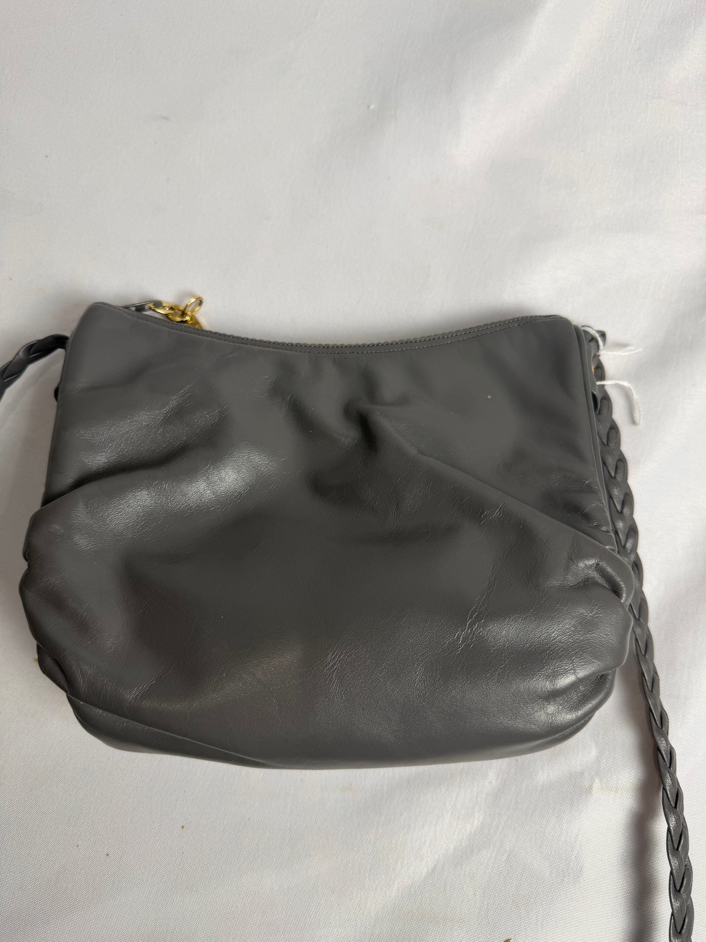 Vintage Morris Moskowitz leather braided strap crossbody purse bag CSHW