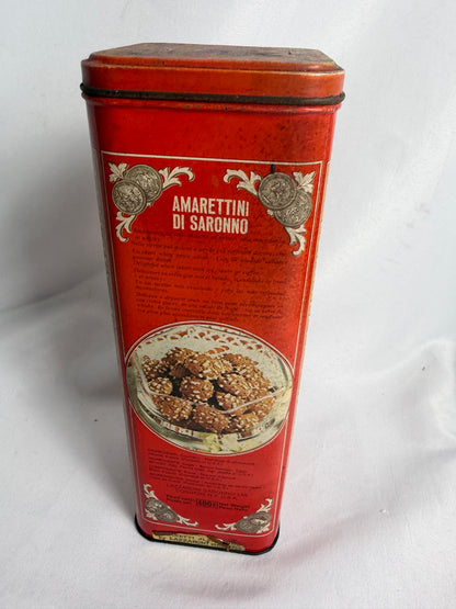 Vintage D. Lazzaroni &amp; C. cookie liquore tin for Amarettini di Saronno CSHW
