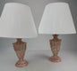 Pair of Ceramic Pink Lamps