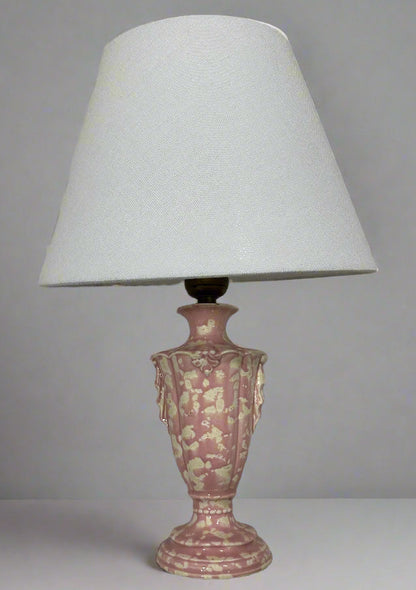 Pair of Ceramic Pink Lamps