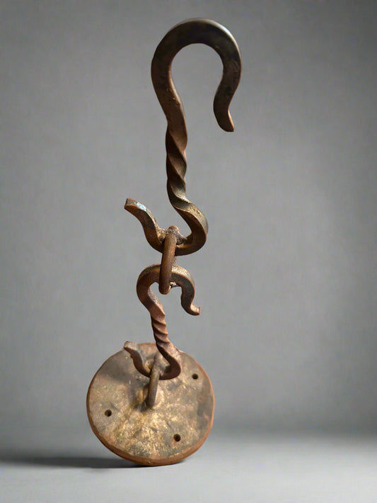 Wrought Iron Hooks Light Fixture