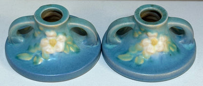 Roseville Pottery Candlestick Holder Set