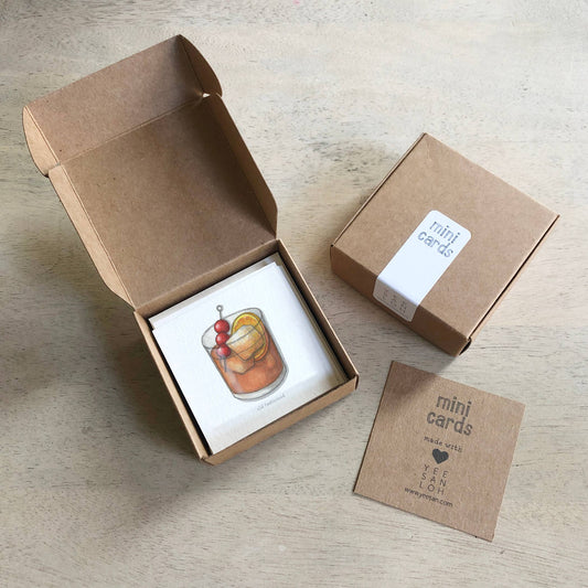 Mini Cards Set / Cocktails . 01 Whiskey & Bourbon
