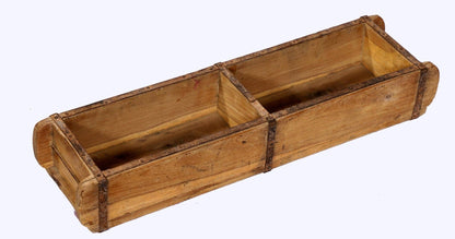 Wooden Brick Mold Dbl Tray Brn