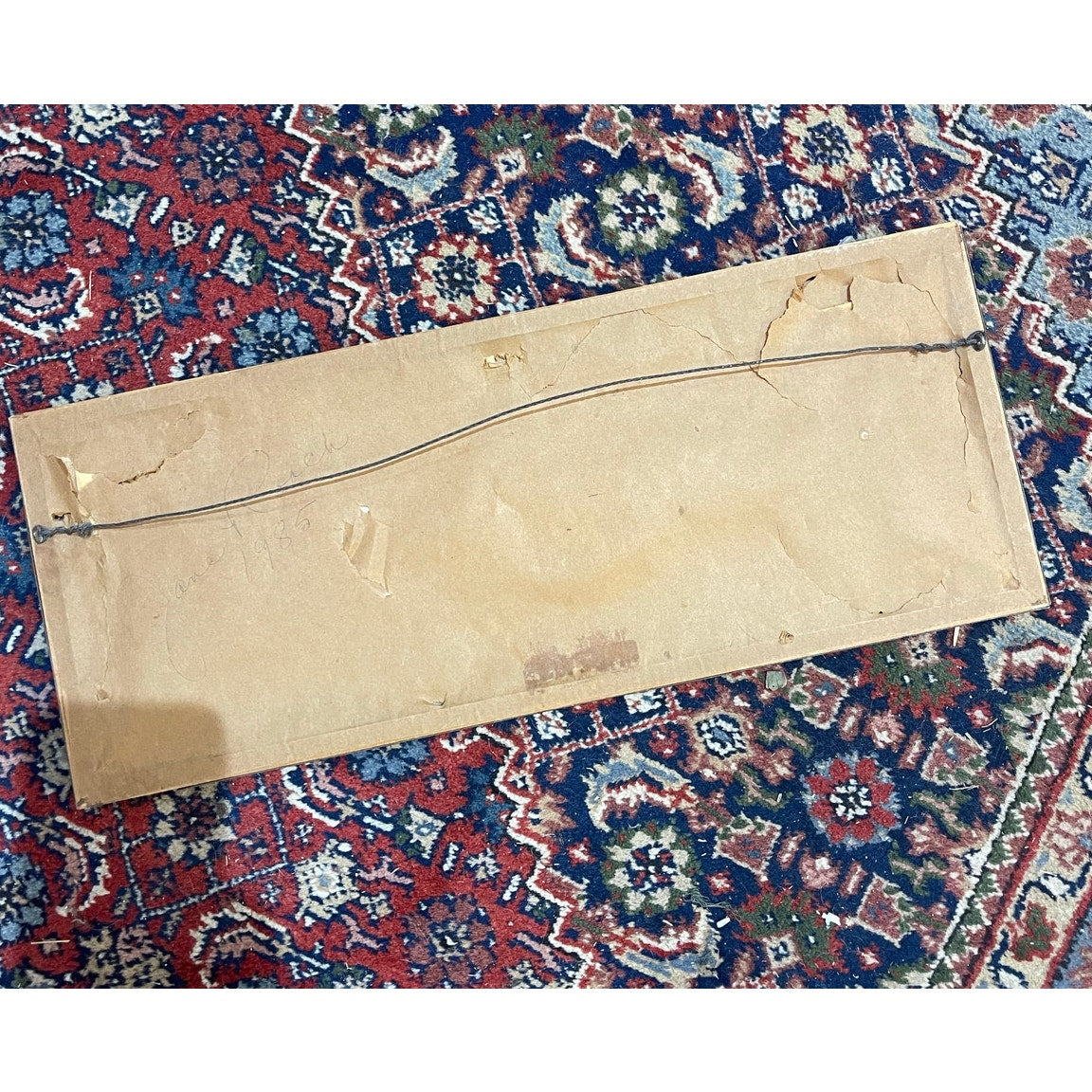 Vintage Cross Stitch Golf Funny Framed Wall Art 18.5x7.4"