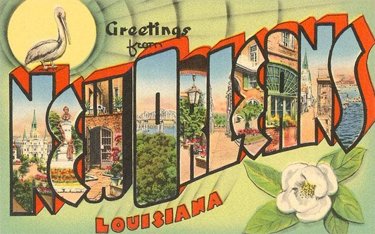 LU-192 Greetings from New Orleans - Vintage Image, Magnet