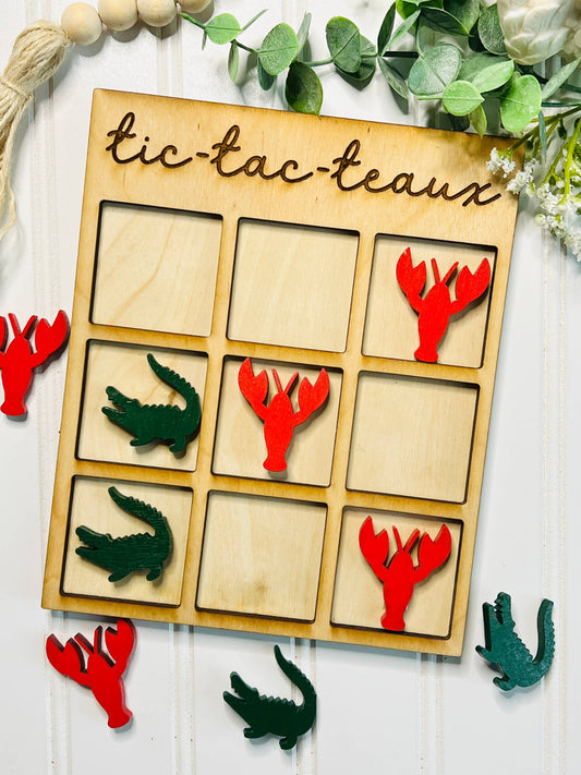 Crawfish and Alligator Tic Tac Toe - Teaux
