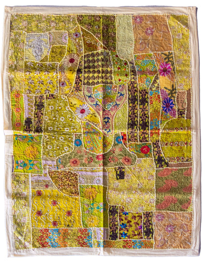 One of A Kind Vintage Textile Table Cover 43"W x 63"L